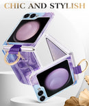 Samsung Galaxy Z Flip 5 Case Ring Wireless Charging Anti - Scratch Shockproof Case