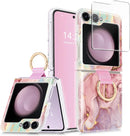 Samsung Galaxy Z Flip 5 Case Ring Wireless Charging Anti - Scratch Shockproof Case