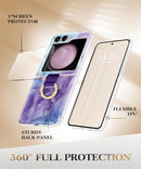 Samsung Galaxy Z Flip 5 Case Ring Wireless Charging Anti - Scratch Shockproof Case