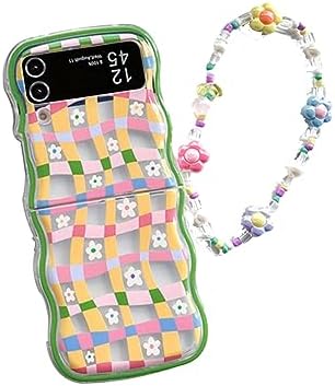 Samsung Galaxy Z Flip 5 Checker and Flower Print, Cute Woman Case - Gorilla Cases