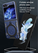 Samsung Galaxy Z Flip 6 Magnetic Front Screen Protector & Kickstand Case Cover