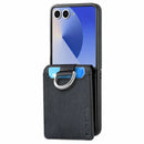 Samsung Galaxy Z Flip 8 Card Holder Kickstand Case with Finger Ring