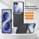 Samsung Galaxy Z Flip 8 Kickstand Leather Case with HD Screen Protector