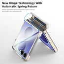 Samsung Galaxy Z Flip 8 Kickstand Leather Case with HD Screen Protector