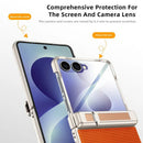 Samsung Galaxy Z Flip 8 Kickstand Leather Case with HD Screen Protector
