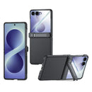 Samsung Galaxy Z Flip 8 Kickstand Leather Case with HD Screen Protector
