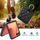 Samsung Galaxy Z Flip 8 Quilted Leather Case with Ring Holder