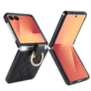 Samsung Galaxy Z Flip 8 Quilted Leather Case with Ring Holder