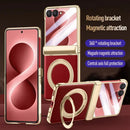 Samsung Galaxy Z Flip 8 Ring Kickstand Case with Tempered Glass