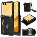 Samsung Galaxy Z Flip 8 Zipper Wallet Case with Shoulder Strap