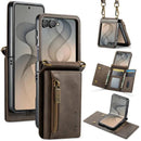 Samsung Galaxy Z Flip8 RFID-Blocking Leather Wallet Case