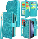 Samsung Galaxy Z Fold 5 5G Z Fold 5 Cash Coin Zipper Pocket 12 Card Slots Holder