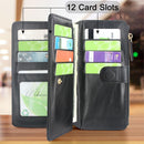 Samsung Galaxy Z Fold 5 5G Z Fold 5 Cash Coin Zipper Pocket 12 Card Slots Holder