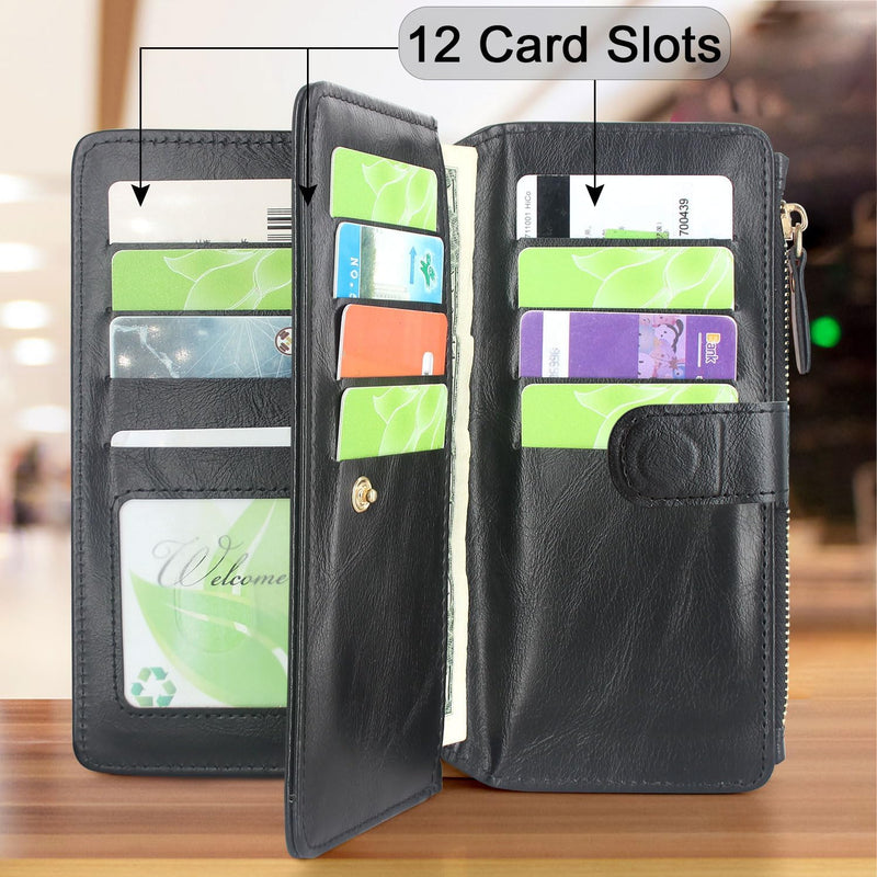 Samsung Galaxy Z Fold 5 5G Z Fold 5 Cash Coin Zipper Pocket 12 Card Slots Holder - Gorilla Cases