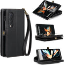 Samsung Galaxy Z Fold 5 Wallet Blocking Card Holder PU Leather Flip Phone Case