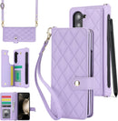 Samsung Galaxy Z Fold 5 Wallet Case S Pen Holder Crossbody Lanyard Strap Wrist Stylish Protective Cover