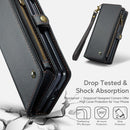 Samsung Galaxy Z Fold 5 Wallet S Pen Holder PU Leather Strap Wristlet Flip Magnetic Closure Card Holder