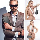 Samsung Galaxy Z Fold 5 Wallet S Pen Holder PU Leather Strap Wristlet Flip Magnetic Closure Card Holder