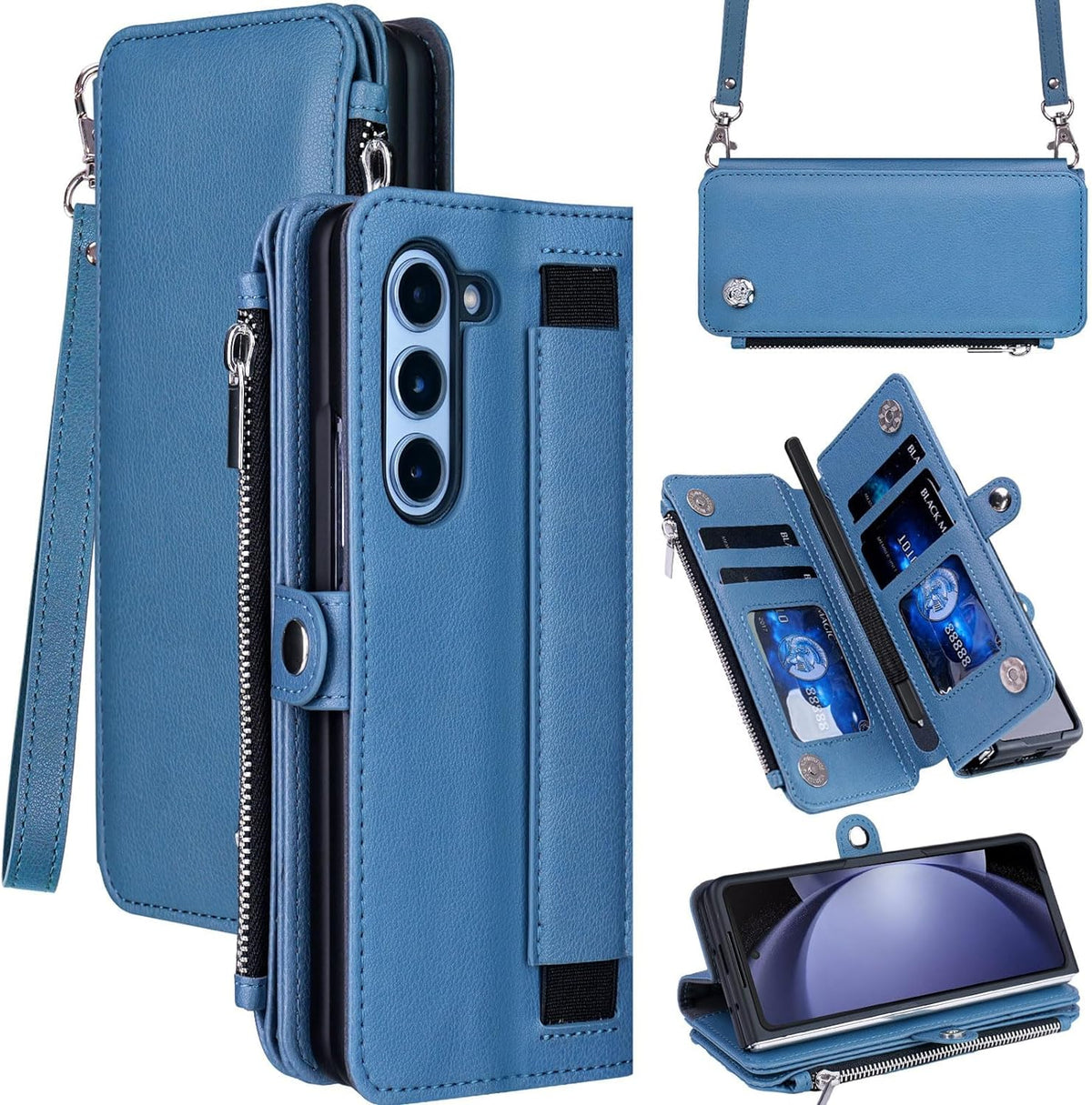 Galaxy Z Fold 5 Wallet Case — S Pen Holder + Bumper
