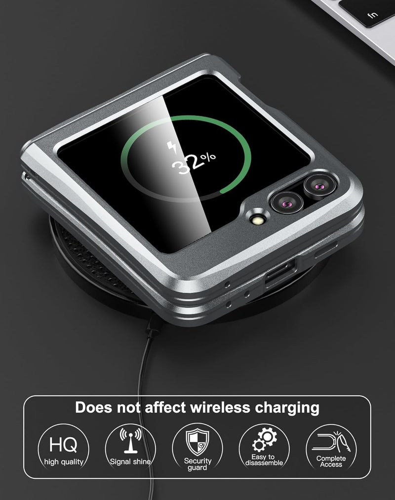 Samsung Z Flip 6 Aluminum Metal Heavy Duty Shockproof Protective Case