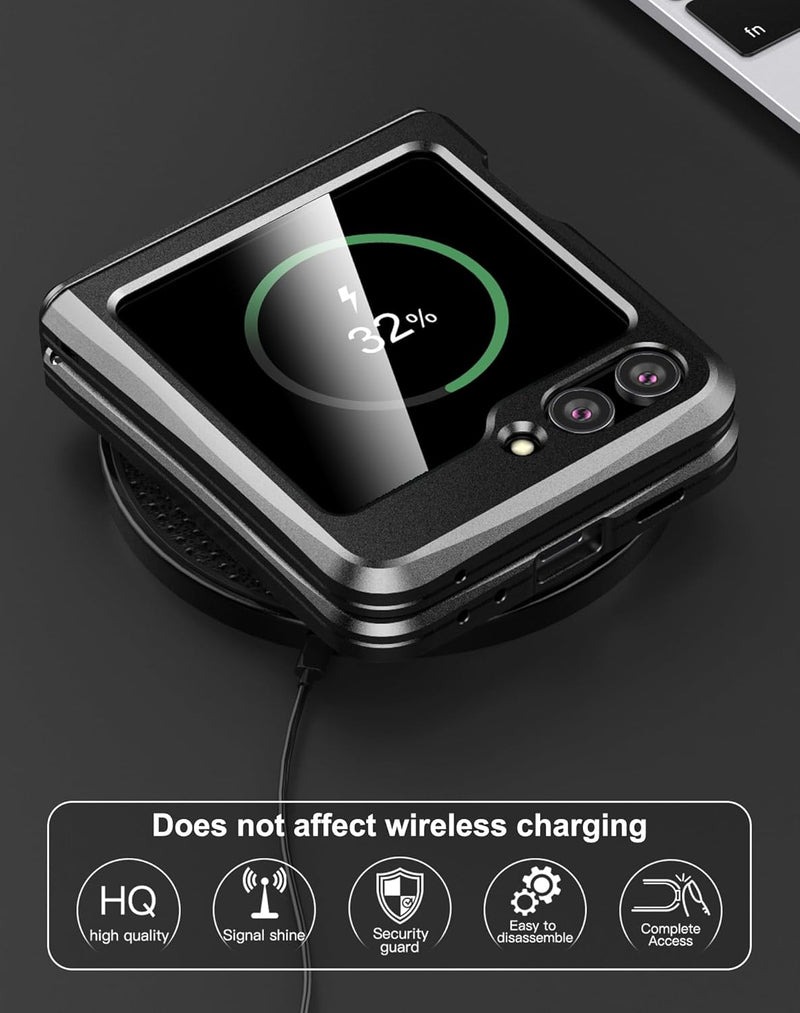 Samsung Z Flip 6 Aluminum Metal Heavy Duty Shockproof Protective Case