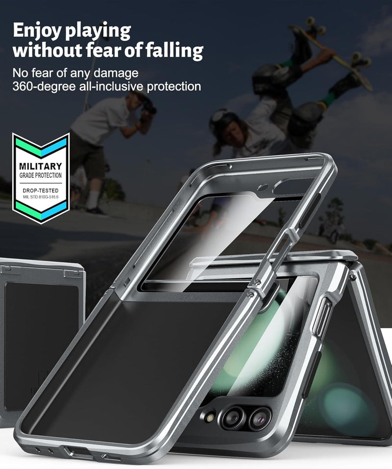 Samsung Z Flip 6 Aluminum Metal Heavy Duty Shockproof Protective Case