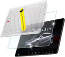 Screen Protector for Tesla Model Y 2024 - 2020 Model 3 2023 - 2017 with Alignment Kit Tempered Glass Touchscreen Protection for Dashboard Protective 9H Hardness anti Glare Fingerprint HD Clear
