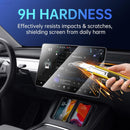 Screen Protector for Tesla Model Y 2024 - 2020 Model 3 2023 - 2017 with Alignment Kit Tempered Glass Touchscreen Protection for Dashboard Protective 9H Hardness anti Glare Fingerprint HD Clear