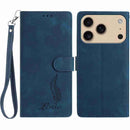 Skin Feel Embossed Feather Leather Phone Case, For iPhone 17 Pro Max