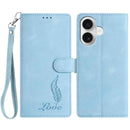 Skin Feel Embossed Feather Leather Phone Case, For iPhone 17 Pro Max