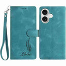 Skin Feel Embossed Feather Leather Phone Case, For iPhone 17 Pro Max