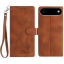 Skin Feel Embossed Feather Leather Phone Case, For iPhone 17 Pro Max
