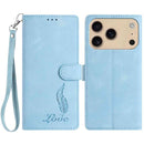 Skin Feel Embossed Feather Leather Phone Case, For iPhone 17 Pro Max