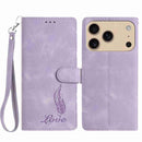 Skin Feel Embossed Feather Leather Phone Case, For iPhone 17 Pro Max