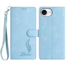 Skin Feel Embossed Feather Leather Phone Case, For iPhone 17 Pro Max