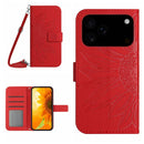 Skin Feel Sun Flower Embossed Flip Leather Phone Case with Lanyard, For iPhone 17 Pro Max