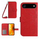 Skin Feel Sun Flower Embossed Flip Leather Phone Case with Lanyard, For iPhone 17 Pro Max