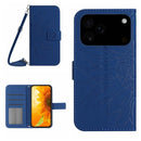 Skin Feel Sun Flower Embossed Flip Leather Phone Case with Lanyard, For iPhone 17 Pro Max