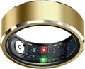 Smart Ring Health Tracker, Sleep Tracker Ring with Heart Rate, Waterproof Fitness Ring for Activity Monitoring/Steps/Distance/Calories,Air Gestures,Up to 7 - Day Battery,For Ios Android (Light Gold,12)