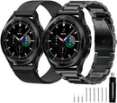 Stainless Steel Band Compatible with Samsung Galaxy Watch 8 7 6 5 4 Classic FE Pro 40Mm 44Mm 46Mm 43Mm 47Mm 45Mm 42Mm 20Mm Men Women Milanese Replacement Metal Elegant Casual