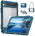 Table Waterproof Case Compatible with Ipad (A16) 11Th 2025/10Th Gen 10.9 Inch, Shockproof Drop Proof Full Body Cover Built - In Screen Protector, Pencil Holder, Stand, Shoulder Strap Teal