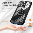 TPU + PC Lens Protection Phone Case with Ring Holder, For iPhone 15 Pro Max