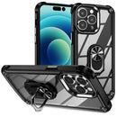 TPU + PC Lens Protection Phone Case with Ring Holder, For iPhone 15 Pro Max