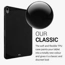 TPU Silicone Case Compatible with Apple Ipad Air 11" (6. Gen 2024) - Case Soft Flexible Shock Absorbent Cover - Black