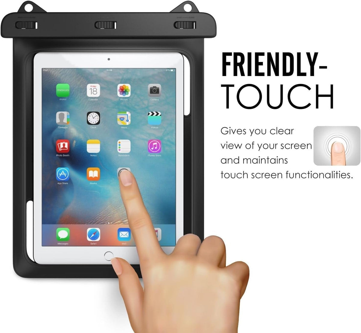 ipad rain bag Universal Tablet Waterproof Case Pouch Dry for 10.2/9.7, iPad Pro 11/10.5, iPad Air, Samsung Galaxy Tab, Surface Go, Lenovo Dragon Touch Fusion5 Asus Vankyo MatrixPad Simbans LG (Black) : Electronics durable TPU construction and HF welds to withstand all the adventures of life Ludlz Universal Waterproof Case Dry