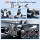 Upgraded 3 - In - 1 Car Phone Holder Mount Car Dashboard Air Vent Windshield,