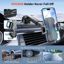 Upgraded 3 - In - 1 Car Phone Holder Mount Car Dashboard Air Vent Windshield,