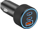 USB C Car Charger, 3 - Port 67W Dual USB - C & USB - A Car Power Adapter