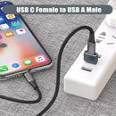 USB to USB C Adapter for Iphone 16 Charger 2Pack,Usbc Female to a Male OTG Type C Converter for Apple Watch