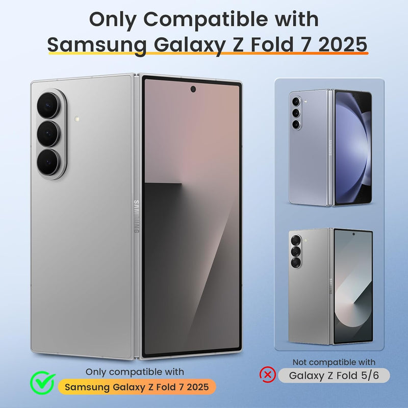 VEGO for Z - Fold - 7 - Case: Galaxy Fold 7 Case with Screen Protecor [Compatible with MagSafe] Full - Body Protection Magnetic Rugged Privacy Cover Shockproof Protective Phone Case for Samsung Z Fold 7 - Blue